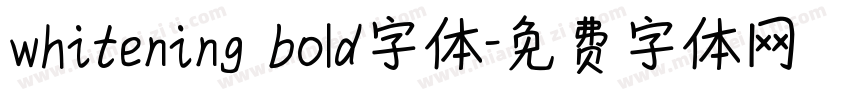 whitening bold字体字体转换